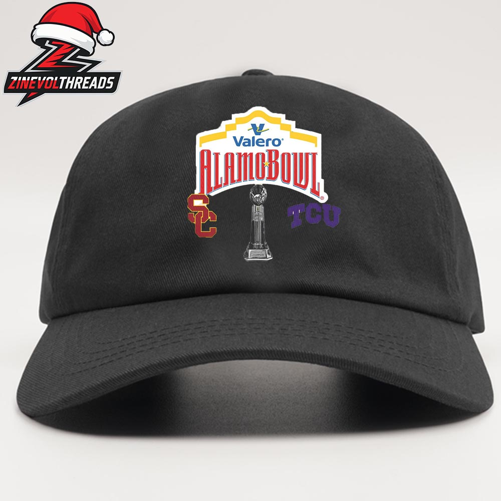 Valero Alamo Bowl USC Trojans Versus TCU Horned Frogs Bowl Season College Football 2025-2026 Snapback Classic Hat Cap Valero Alamo Bowl USC Trojans Versus TCU Horned Frogs Bowl Season College Football 2025-2026 Snapback Classic Hat Cap