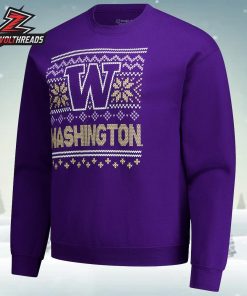 Washington Huskies Holiday Fleece Sweatshirt Christmas Ugly Sweater