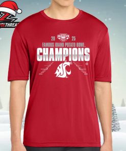 Washington State Cougars 2025 Famous Idaho Potato Bowl Champions NCAA Football Unisex T-Shirt