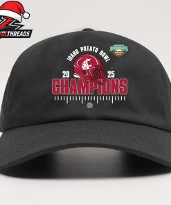 Washington State Cougars 2025 NCAA Football Famous Idaho Potato Bowl Champions Snapback Classic Hat Cap