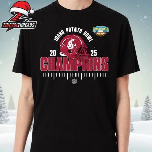 Washington State Cougars 2025 NCAA Football Famous Idaho Potato Bowl Champions Unisex T-Shirt