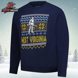 West Virginia Mountaineers Holiday Fleece Sweatshirt Christmas Ugly Sweater