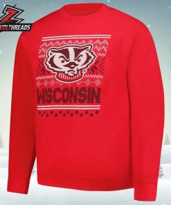Wisconsin Badgers Holiday Fleece Sweatshirt Christmas Ugly Sweater