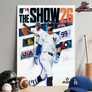 Aaron Judge New York Yankees On The Cover Athlete MLB The Show 26 Home Decor Poster Canvas