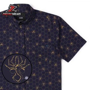 Alien Stages of Fear KUNUFLEX Short Sleeve Hawaiian Shirt