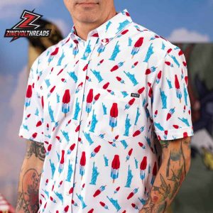 America Pops And Freedom KUNUFLEX Short Sleeve Hawaiian Shirt Legends Edition