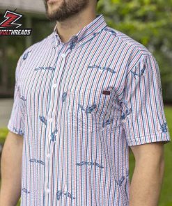 America’s Got Talons Stretch Seersucker Short Sleeve Hawaiian Shirt