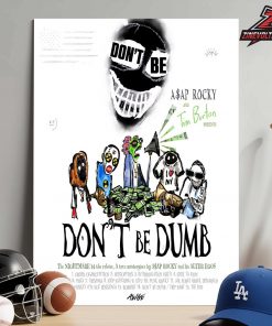 Asap Rocky New Album Don’t Be Dumb Official Cover With Tim Burton Presents Home Decor Poster Canvas