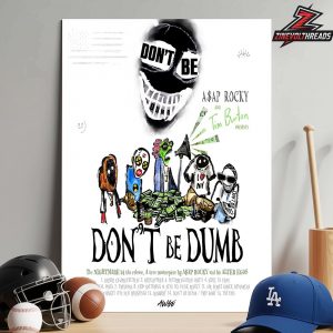 Asap Rocky New Album Don’t Be Dumb Official Cover With Tim Burton Presents Home Decor Poster Canvas