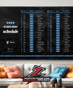 Atlanta Dream Official WNBA 2026 Season Schedule Home Decor Poster Canvas
