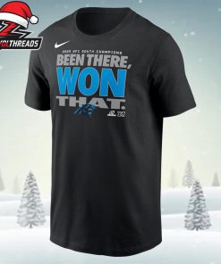 Carolina Panthers Nike 2025 NFC South Division Champions Locker Room Trophy Collection Unisex T-Shirt
