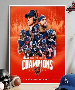 Chicago Bears Is The 2025 NFC North Division Champions NFL Home Decor Poster Canvas