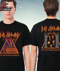 Def Leppard The Las Vegas Residency Colletion 2026 Tee Live At Caesars Palace Two Sided Unisex T-Shirt