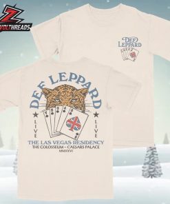 Def Leppard The Las Vegas Residency Colletion 2026 Tee The Las Vegas Residency Card Two Sided Unisex T-Shirt