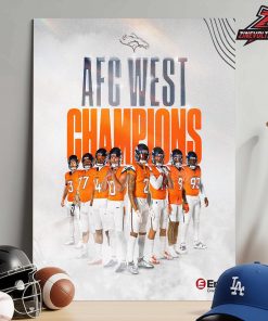 Denver Broncos Is The 2025 AFC West Division Champions NFL Home Decor Poster Canvas