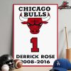 Derrick Rose Chicago Bulls Slam Icons Cover Chicago’s Son For His Jersey Retirement Home Decor Poster Canvas