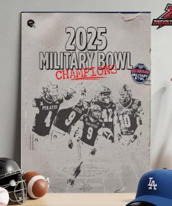 ECU Pirates Is The 2025 Military Bowl Champions NCAA Football Home Decor Poster Canvas