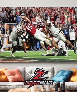 Fernando Mendoza’s Fourth-Down Touchdown Dart An Iconic Play And Image Heisman Winner National Champions Home Decor Poster Canvas