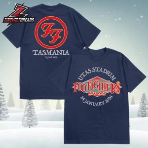 Foo Fighters 2026 Utas Stadium Tee On January 24th Two Sided Unisex T-Shirt