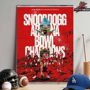Fresno State Bulldogs Is The 2025 Snoop Dog Arizona Bowl Champions NCAA Football Home Decor Poster Canvas