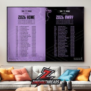 Golden State Valkyries WNBA 2026 Season Schedule 1 Home Decor Poster Canvas