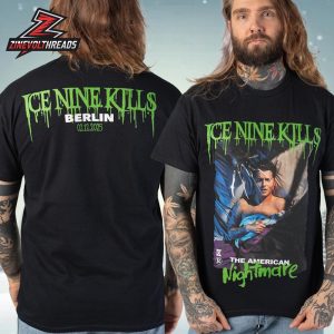 Ice Nine Kills EU Tour Pop Up Stores 2025 Berlin Tee On December 2th Two Sided Unisex T-Shirt