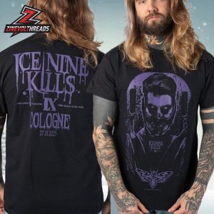 Ice Nine Kills EU Tour Pop Up Stores 2025 Cologne Tee On November 27th Two Sided Unisex T-Shirt