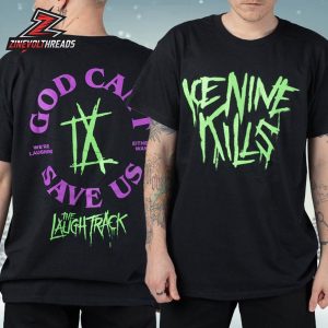 Ice Nine Kills EU Tour Pop Up Stores 2025 Laugh Track Tee God Can’t Save Us Two Sided Unisex T-Shirt