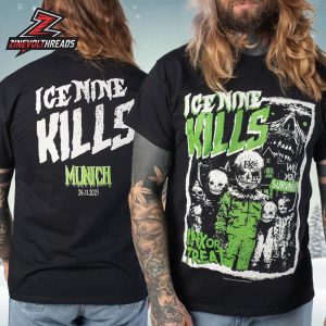 Ice Nine Kills EU Tour Pop Up Stores 2025 Munich Tee On November 24th Two Sided Unisex T-Shirt