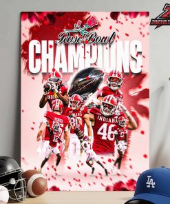 Indiana Hoosiers Take Down Alabama Crimson Tide To Win Their First-Ever Rose Bowl 2026 CFP Semifinals Home Decor Poster Canvas