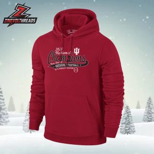 Indiana Hoosiers Football 2025 National Champions Perfect Season Red Hoodie Unisex T-Shirt