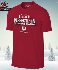 Indiana Hoosiers Football National Champions 16-0 Perfection Never Daunted Unisex T-Shirt