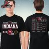 Indiana Hoosiers Champion College Football Playoff 2025 National Champions Schedule Two Sided Unisex T-Shirt Indiana Hoosiers Champion College Football Playoff 2025 National Champions Schedule Two Sided Unisex T-Shirt