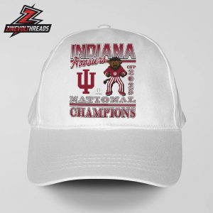 Indiana Hoosiers 2025 College Football Playoff National Champions Mascot Snapback Classic Hat Cap