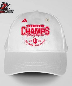 Indiana Hoosiers 2025 Perfect Season National Champions Adidas Snapback Classic Hat Cap