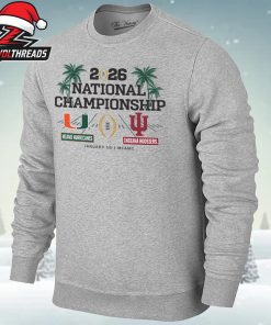 Indiana Hoosiers 2026 CFP Grey Matchup Tee National Championship Unisex T-Shirt