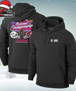 Indiana Hoosiers 2026 CFP Miami Dual Helmet Hoodie National Championship Two Sided Unisex T-Shirt