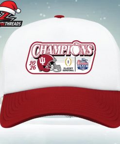 Indiana Hoosiers 2026 CFP Semifinal Chick-fil-A Peach Bowl Champions Foamie Trucker Snapback Classic Hat Cap