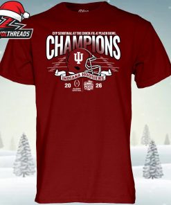 Indiana Hoosiers 2026 CFP Semifinal Chick-fil-A Peach Bowl Champions Unisex T-Shirt