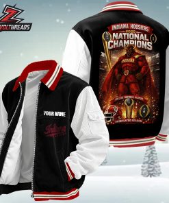 Indiana Hoosiers 2026 College Football Playoff NCAA Football National Champions Mascot Helmet Undefeated Season Personalized College Jacket Shirt