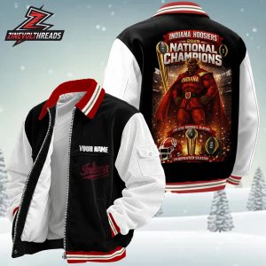 Indiana Hoosiers 2026 College Football Playoff NCAA Football National Champions Mascot Helmet Undefeated Season Personalized College Jacket Shirt