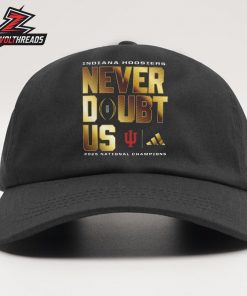 Indiana Hoosiers Adidas College Football Playoff 2025 National Champions Never Doubt Us Snapback Classic Hat Cap
