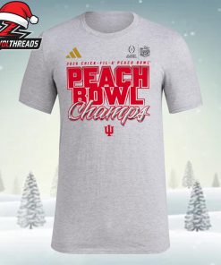 Indiana Hoosiers Adidas College Football Playoff 2026 Peach Bowl Champions Unisex T-Shirt