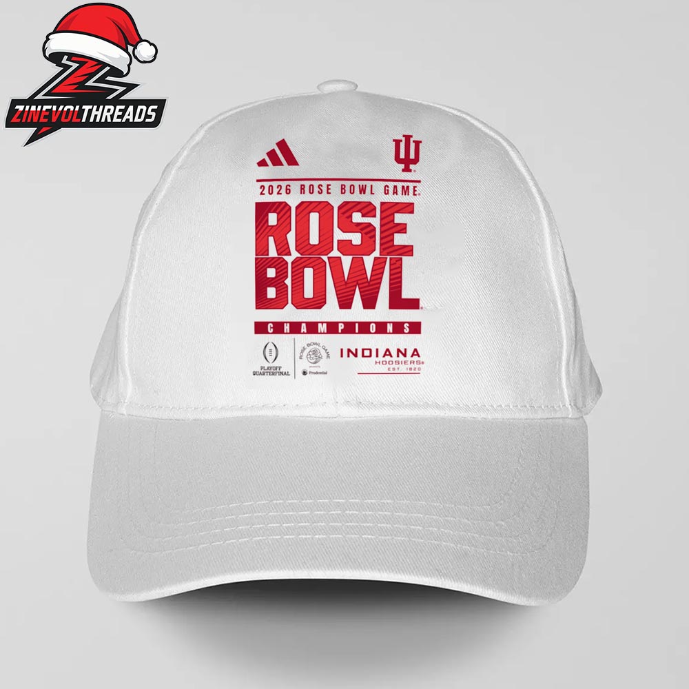 Indiana Hoosiers Adidas College Football Playoff 2026 Rose Bowl Champions Snapback Classic Hat Cap Indiana Hoosiers Adidas College Football Playoff 2026 Rose Bowl Champions Snapback Classic Hat Cap