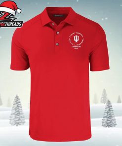 Indiana Hoosiers Chick-Fil-A Peach Bowl Champions Red Forge Polo Shirt