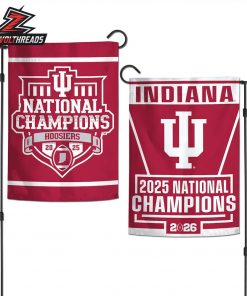 Indiana Hoosiers College Football Playoff 2025 National Champions Deluxe Double-Sided House Garden Flag
