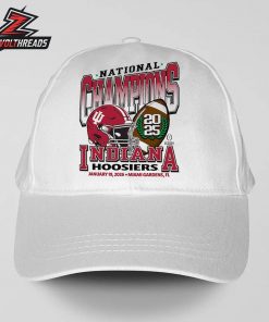 Indiana Hoosiers College Football Playoff 2025 National Champions Helmet Snapback Classic Hat Cap