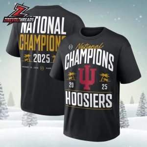 Indiana Hoosiers College Football Playoff 2025 National Champions Locker Room Authentic Two Sided Unisex T-Shirt