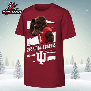 Indiana Hoosiers College Football Playoff 2025 National Champions Mascot Unisex T-Shirt