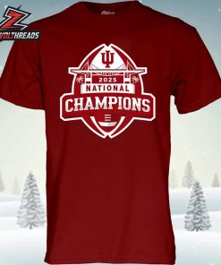 Indiana Hoosiers College Football Playoff 2025 National Champions Official Logo Unisex T-Shirt